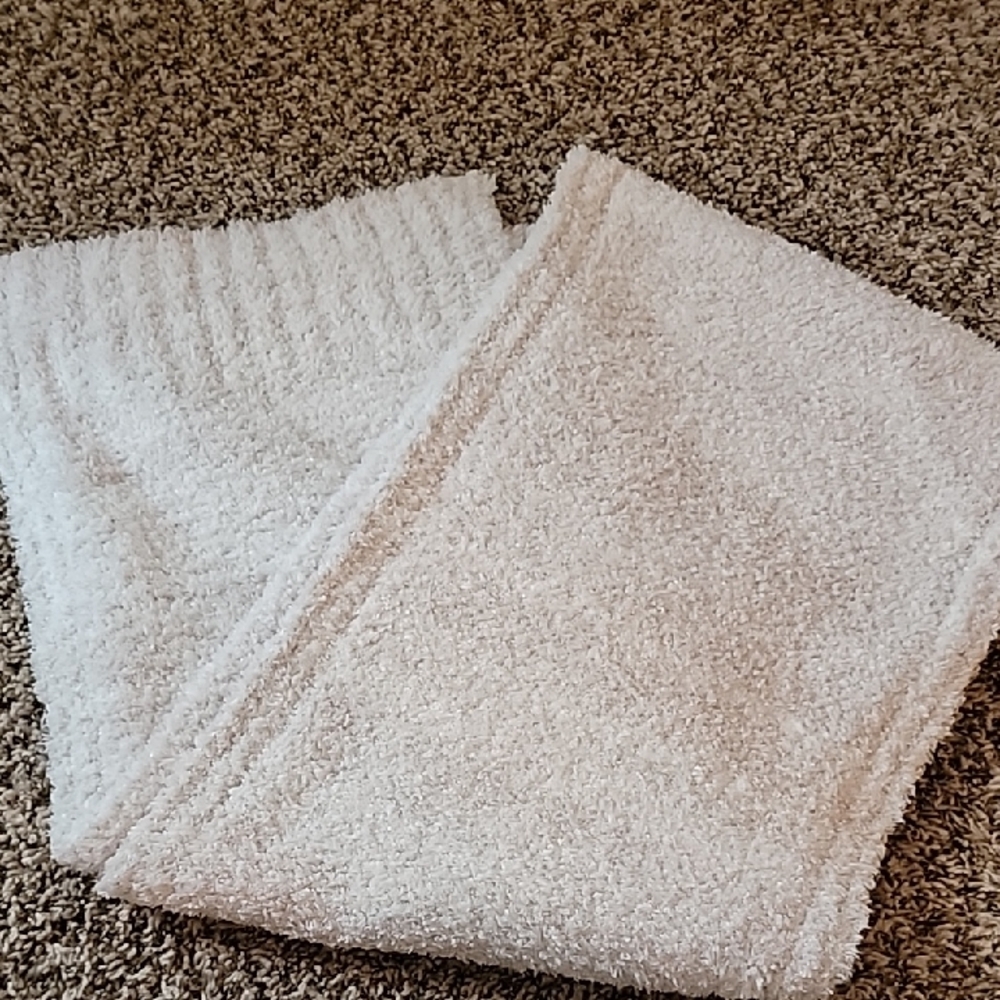 Barefoot Dreams CozyChic Cream Textured Scarf